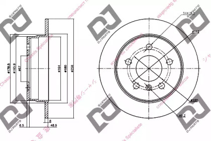 Тормозной диск DJ PARTS BD1302